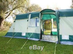 Skandika Hurricane 8 Family Tunnel Tent, Large Green Brand New