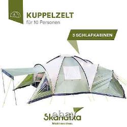 Skandika Korsika 10 Person/Man Family Dome Camping Large Group Green New