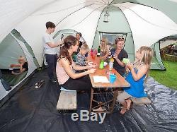 Skandika Korsika Large Spacious 10-Person Family Group Camping Tent with 3 Room