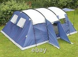 Skandika MILANO 6 Person Large Sewn-In Family Tunnel Tent Blue