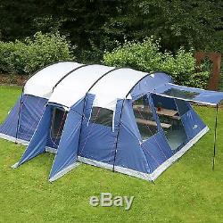 Skandika Milano 6 Person/Man Large Family Tunnel Tent Sewn-in Groundsheet New