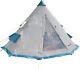 Skandika Tipii 10 Protect Tent 10-person Tent Light Grey/light Blue (ska0051)