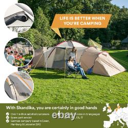 Skandika Turin 12 Person Family Dome Tent 3 dark sleeping Pods XL Camping New