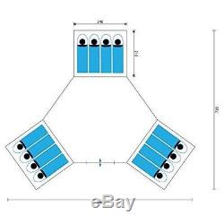 Skandika Turin 12 Person Man Family Tent Large Camping 3 Sleeping Pods