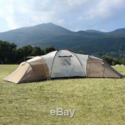Skandika Turin Large Family Group 12-Person Tent With 3 Sleeping Rooms And Sun