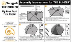 Snugpak Bunker Tent 3 Man Survival Waterproof Outdoor Camping Tent Tent Olive