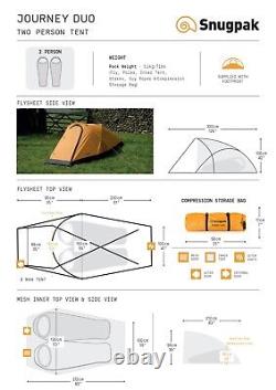 Snugpak Journey Duo 2 Person Tent Orange