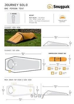 Snugpak Journey Solo 1 Person Tent Orange