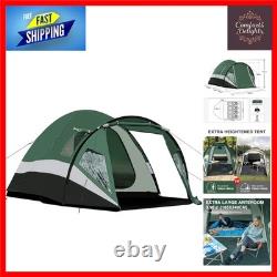 Spacious 4 Person Waterproof Family Camping Tent with Large Porch 3000mm