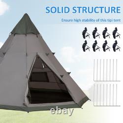Spacious 6-7 Person Family Camping Tent with Mesh Windows Easy Setup Design