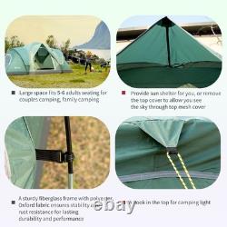 Spacious 6-Man Camping Tent With Fibreglass & Steel Frame, Carry Bag