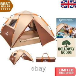 Spacious Family Dome Tent for 3 Easy Pop-Up Setup with Mesh Ventilation