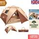 Spacious Family Dome Tent For 3 Easy Pop-up Setup With Mesh Ventilation