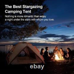 Spacious Family Dome Tent for 3 Easy Pop-Up Setup with Mesh Ventilation