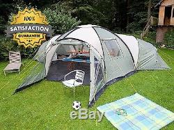 Spacious Large Big 10 Person Family Camping Dome Tent, Waterproof, Easy Pitch