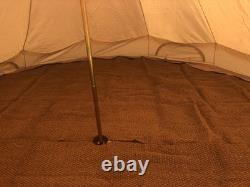 StoveMate 6m Bell Tent 360gsm Fireproof Natural Canvas with matting and rug