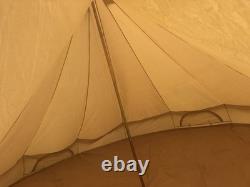 StoveMate 6m Bell Tent 360gsm Fireproof Natural Canvas with matting and rug