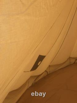 StoveMate 6m Bell Tent 360gsm Fireproof Natural Canvas with matting and rug