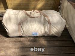 StoveMate 6m Bell Tent 360gsm Fireproof Natural Canvas with matting and rug