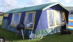SunnCamp Holiday 350 4 Person Trailer Tent 2 Door Green/Blue