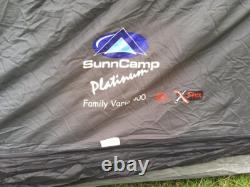 Sunncamp Family Vario 400 Platinum 4 Berth Man Person Large Camping Poled Tent