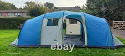 Sunncamp Shadow 800 DL 8 Berth Man Person Large Camping Poled Blue/Silver Tent