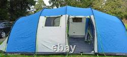 Sunncamp Shadow 800 DL 8 Berth Man Person Large Camping Poled Blue/Silver Tent