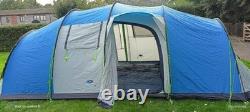 Sunncamp Shadow 800 DL 8 Berth Man Person Large Camping Poled Blue/Silver Tent