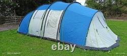 Sunncamp Shadow 800 DL 8 Berth Man Person Large Camping Poled Blue/Silver Tent