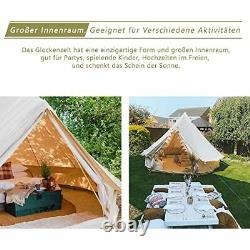 TOMOUNT 4 m bell tents, bell tent, large space family tent with zip in