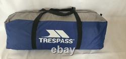 TRESPASS 6 MAN DARKENED ROOMS DOME TENT with defects Blue