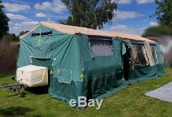 TRIGANO Trailer Tent, large extending with 2 additional awnings