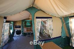 TRIGANO Trailer Tent, large extending with 2 additional awnings