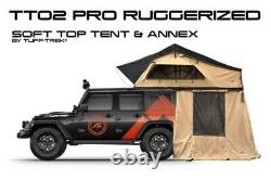 TUFF-TREK PRO-Ruggedised 1.4m Soft Top Tent +Annex Room