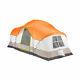 Tahoe Gear Olympia 10 Person 3 Season Outdoor Camping Tent, Orange And Green