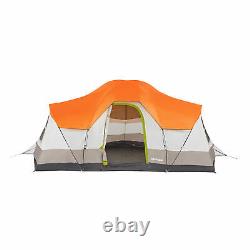 Tahoe Gear Olympia 10 Person 3 Season Outdoor Camping Tent, Orange and Green