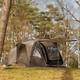 Tambu Husir 4 Person Tunnel Air Tent Family Camping Inflatable Outdoor Brown