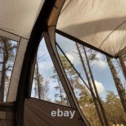 Tambu Husir 4 Person Tunnel Air Tent Family Camping Inflatable Outdoor Brown