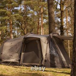 Tambu Husir 4 Person Tunnel Air Tent Family Camping Inflatable Outdoor Brown