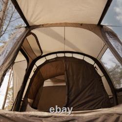 Tambu Husir 4 Person Tunnel Air Tent Family Camping Inflatable Outdoor Brown