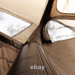 Tambu Husir 4 Person Tunnel Air Tent Family Camping Inflatable Outdoor Brown