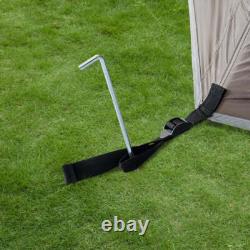 Tambu Husir 4 Person Tunnel Air Tent Family Camping Inflatable Outdoor Brown