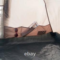 Tambu Husir 4 Person Tunnel Air Tent Family Camping Inflatable Outdoor Brown