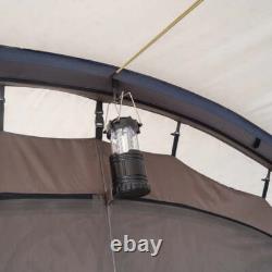 Tambu Husir 4 Person Tunnel Air Tent Family Camping Inflatable Outdoor Brown