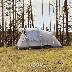 Tambu Nihaita 5 Person Family Tunnel Tent Camping Outdoor 3 Rooms Brown