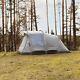 Tambu Nihaita 5 Person Family Tunnel Tent Camping Outdoor 3 Rooms Brown