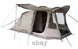 Tambu Nihaita 5 Person Family Tunnel Tent Camping Outdoor 3 Rooms Brown