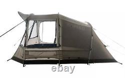 Tambu Nihaita 5 Person Family Tunnel Tent Camping Outdoor 3 Rooms Brown