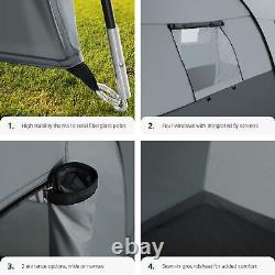 Tent 6 Man Canvas Camping Family Backpacking Frame Tunnel Large Lightweight