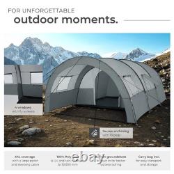 Tent 6 Man Canvas Camping Family Backpacking Frame Tunnel Large Lightweight